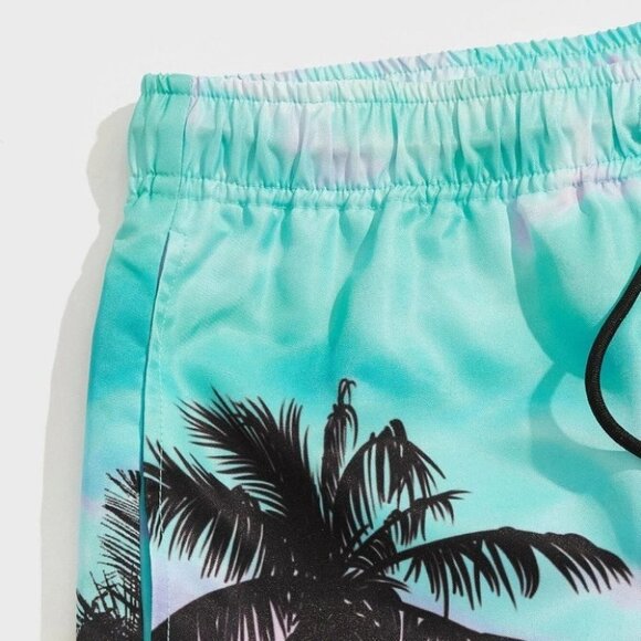 Blue Vacation Men's Coconut Tree Print Shorts - Picture 4 of 5
